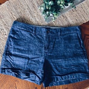 Size 8 Blue Linen Shorts